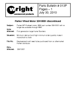 Wright Parts Bulletin No 13 Parker Wheel Motor Discontinued