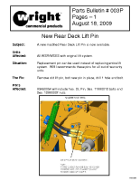 Wright Parts Bulletin No 3 New Rear Deck Lift Pin