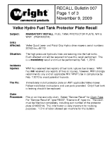 Wright Recall Bulletin No 7 Velke Hydro Fuel tank protector plate