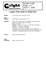 Wright Service Bulletin No 69 Larger Tyres used on Velke X2