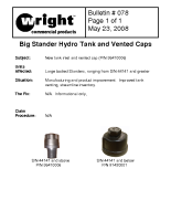 Wright Service Bulletin No 78 Large Frame Stander New Hydro Tank Vented Cap