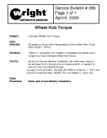 Wright Service Bulletin No 89 Incorrect Wheel Hub Torque