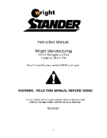 Wright Small Frame Stander Instruction Manual – Serial Number 54956 to 63453
