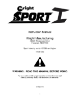 Wright Sport I Instruction Manual – Serial Number 91065 to 111824
