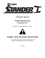 Wright Stander I Instruction Manual – Serial Number 69788 to 87488