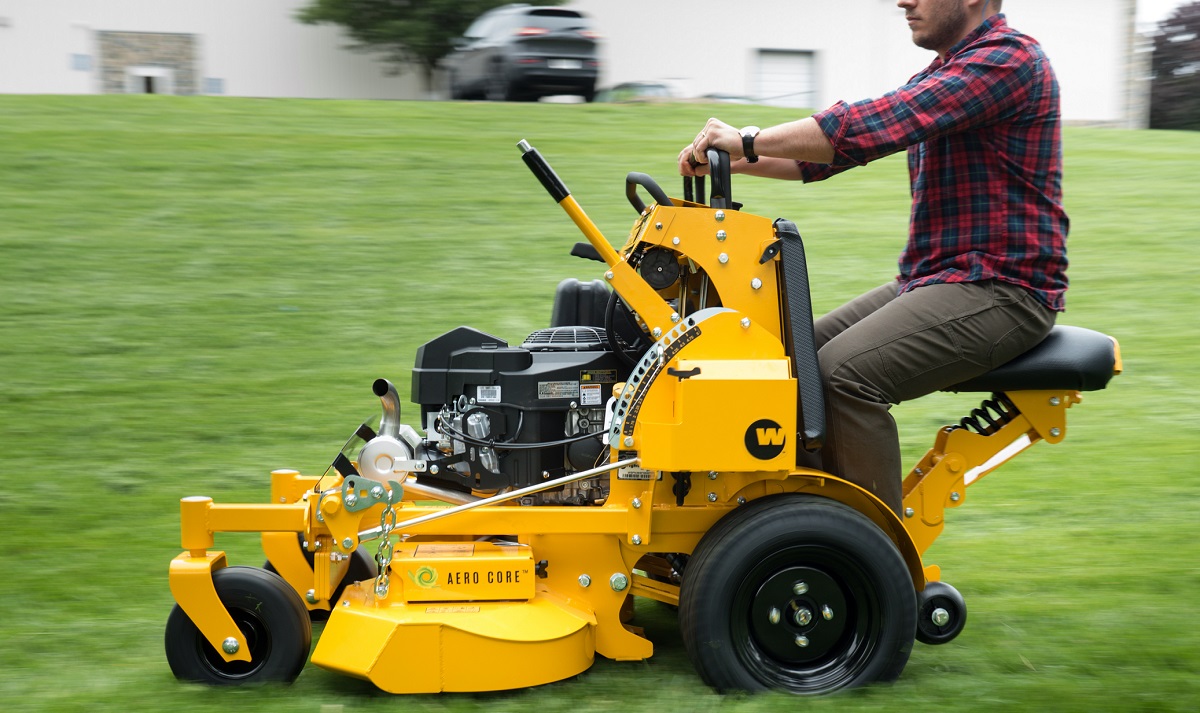 Wright Standon Mowers Stand or Sit while you mow with Wright